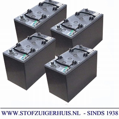 Tennant S12 Batterijset, onderhoudsvrij, monoblock-, 4 x 6V