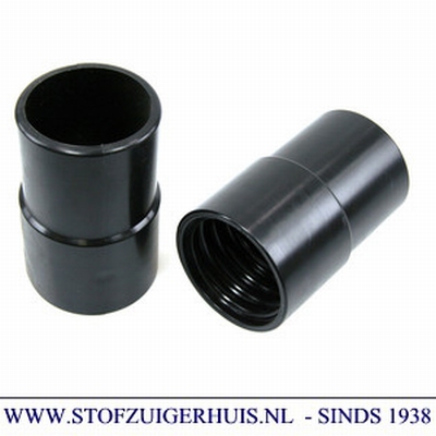 Schroefmof 51mm zwart pvc Spiraalslang Superflextract
