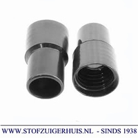 Schroefmof 38mm zwart PVC 